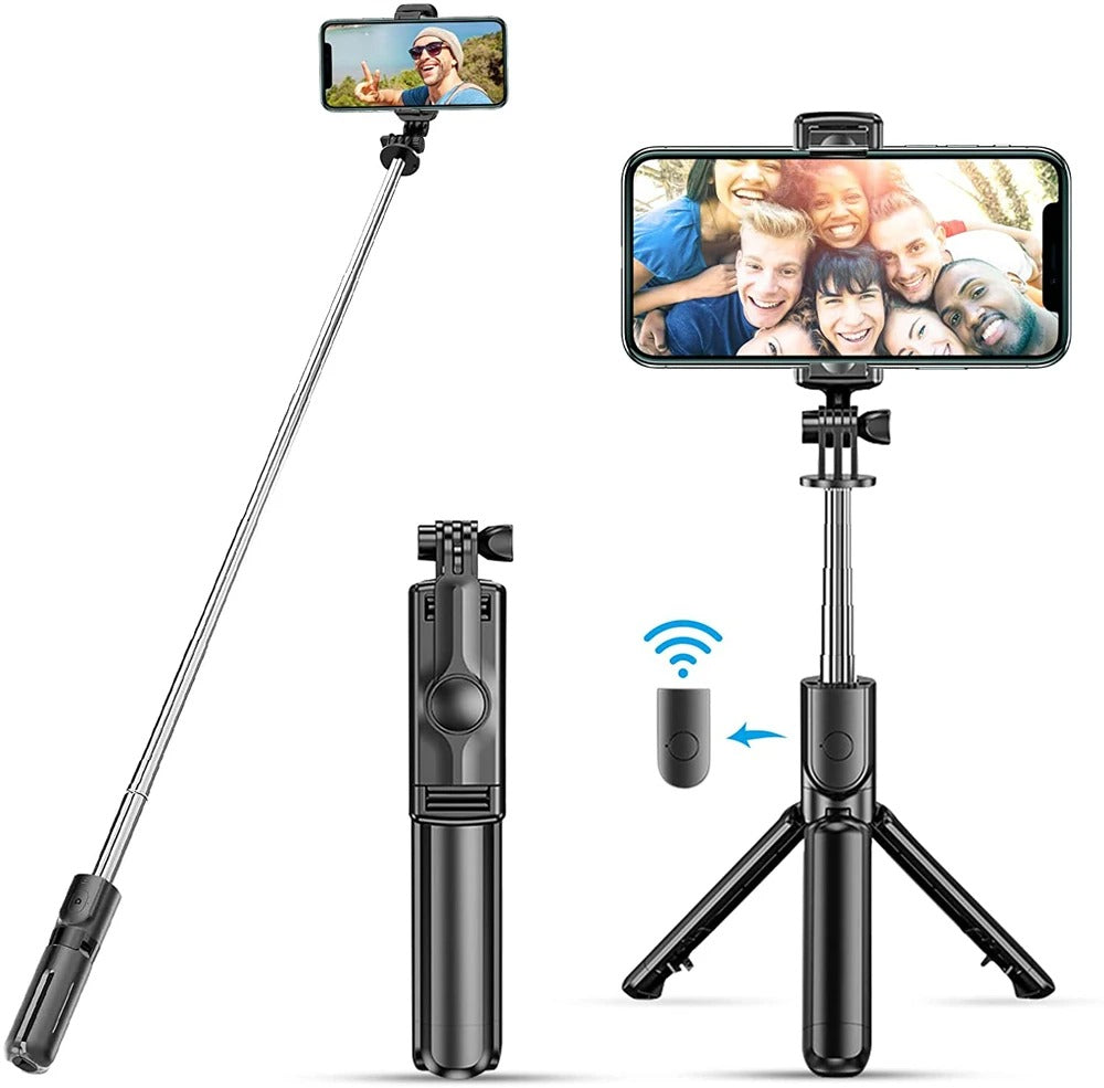 Long Extended Bluetooth Wireless Selfie Stick Live Broacast Stand Holder Tripod Foldable
